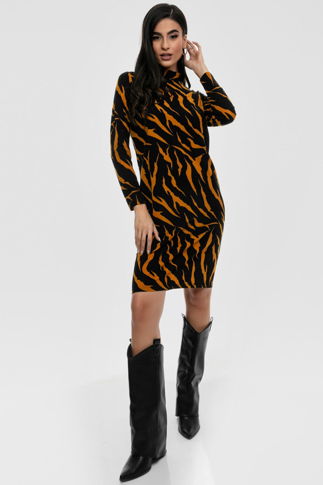 Φόρεμα zebra print σε πλεκτό ύφασμα A Collection Boutique - A Collection Boutique