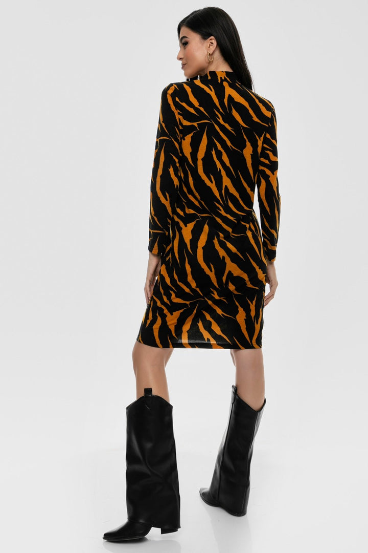 Φόρεμα zebra print σε πλεκτό ύφασμα A Collection Boutique - A Collection Boutique