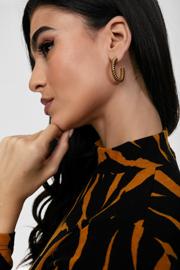 Φόρεμα zebra print σε πλεκτό ύφασμα A Collection Boutique