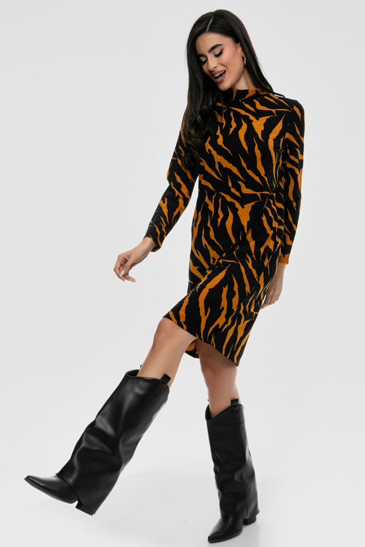 Φόρεμα zebra print σε πλεκτό ύφασμα A Collection Boutique - A Collection Boutique