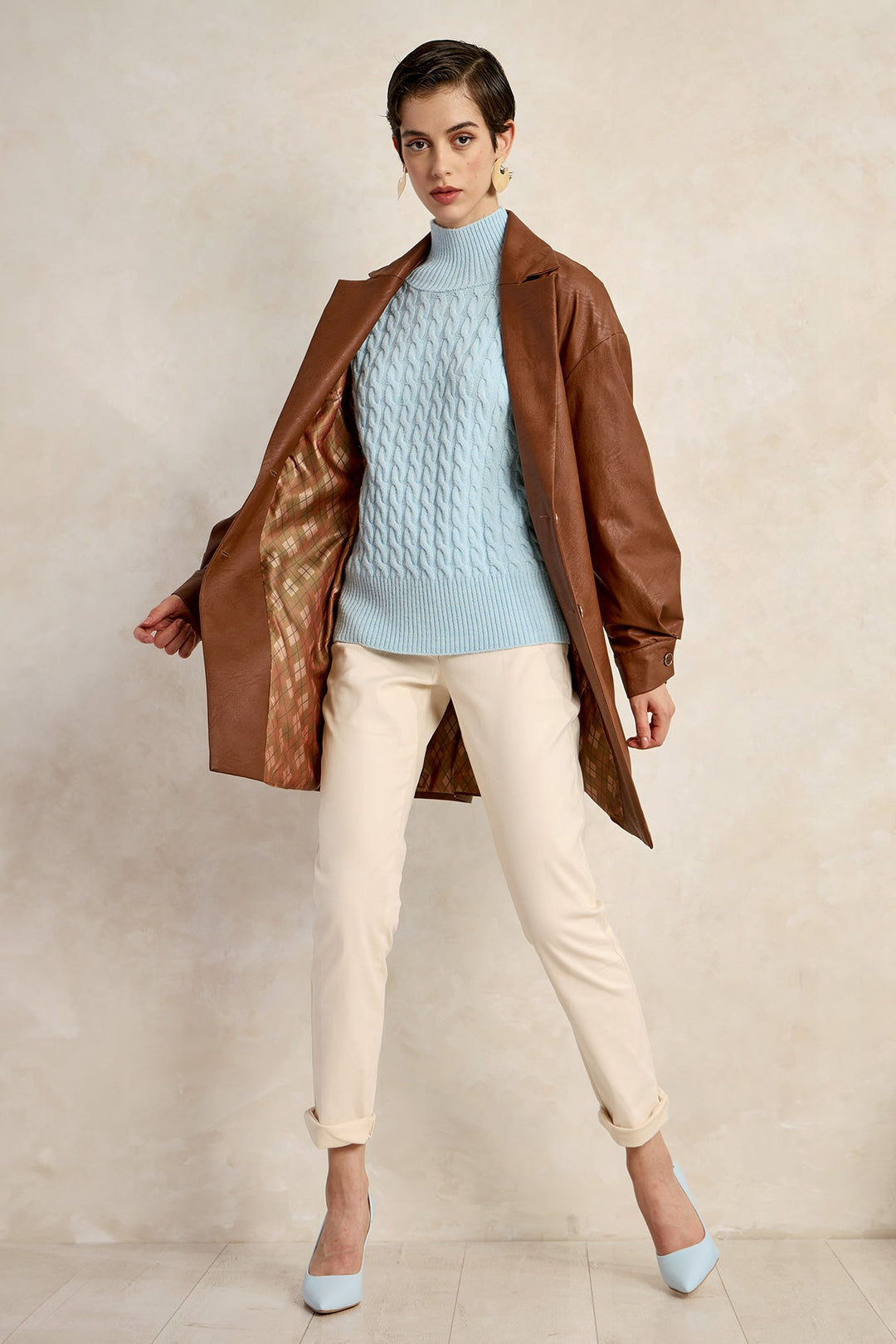 Καμπαρντίνα όψης δέρματος Figaro Fashion - A Collection Boutique
