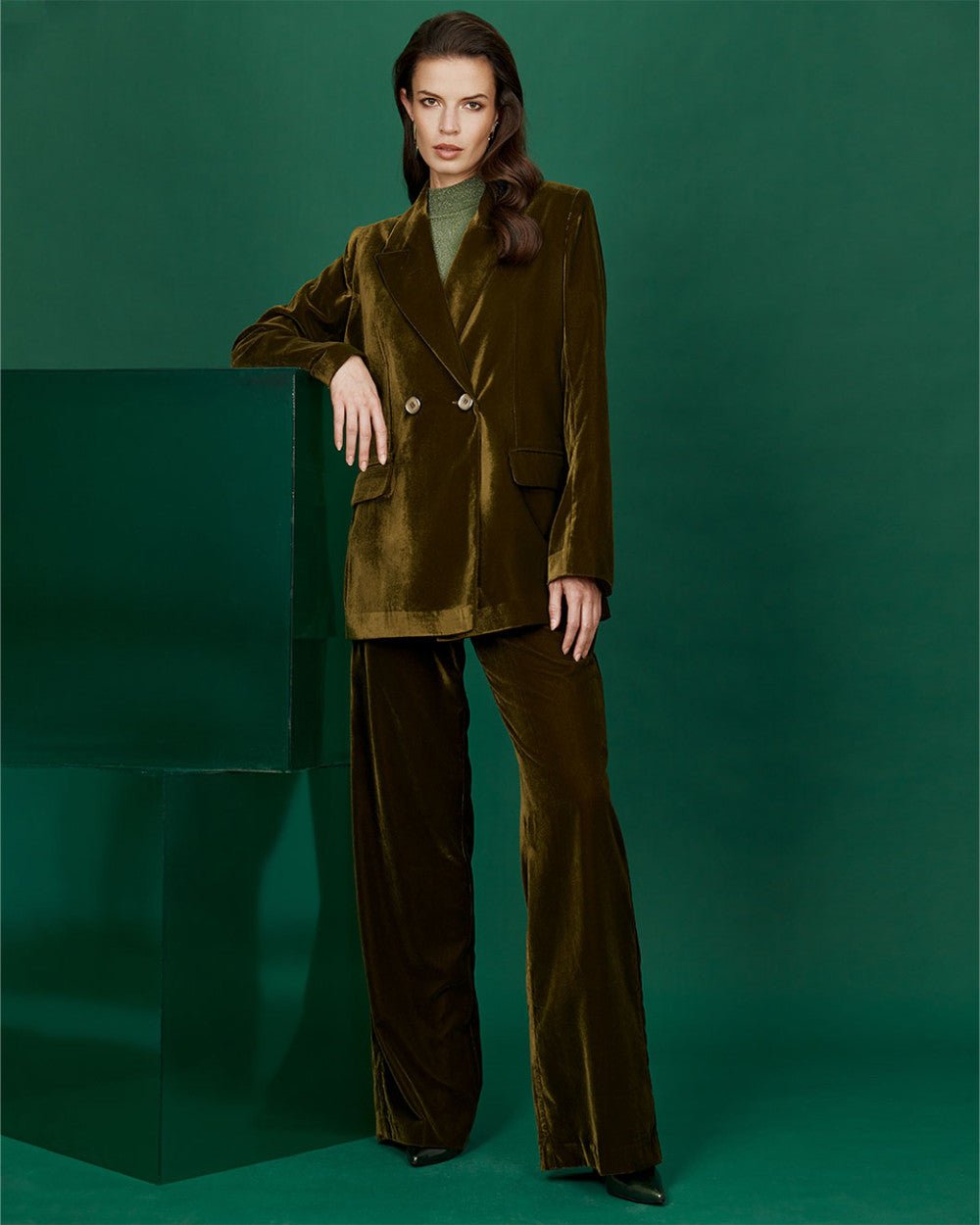 Κοστούμι σακάκι πανντελόνι βελουτέ Access Fashion - A Collection Boutique