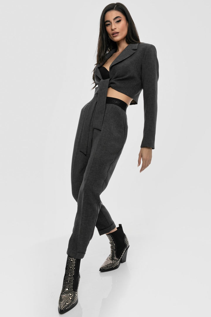 Παντελόνι ελαστική μέση με τύπωμα Access Fashion - A Collection Boutique