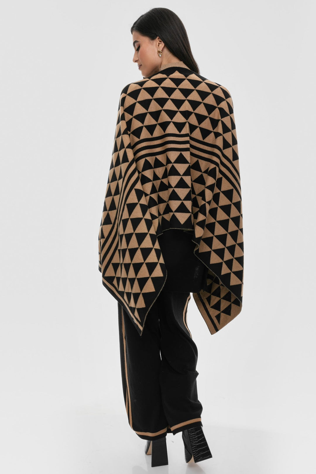 Πασμίνα πλεκτή με σχέδιο ρόμβος Aggel Knitwear - A Collection Boutique