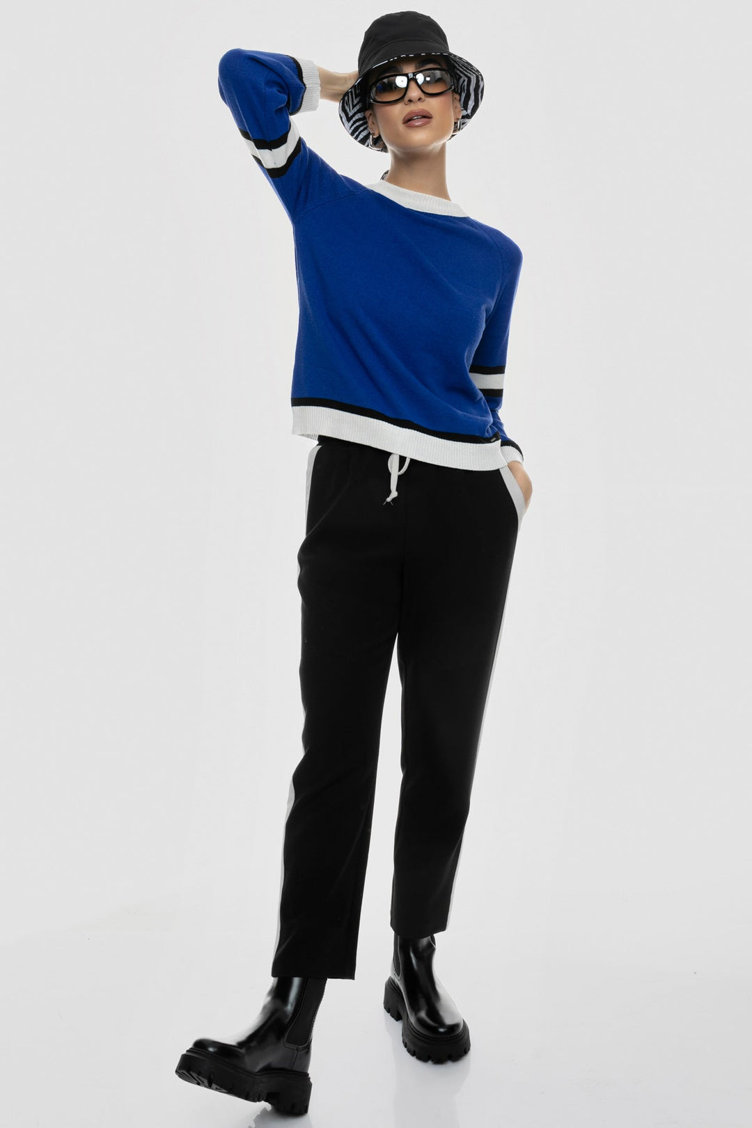 Πλεκτό πουλόβερ με γεωμετρικό μοτίβο Aggel Knitwear - A Collection Boutique
