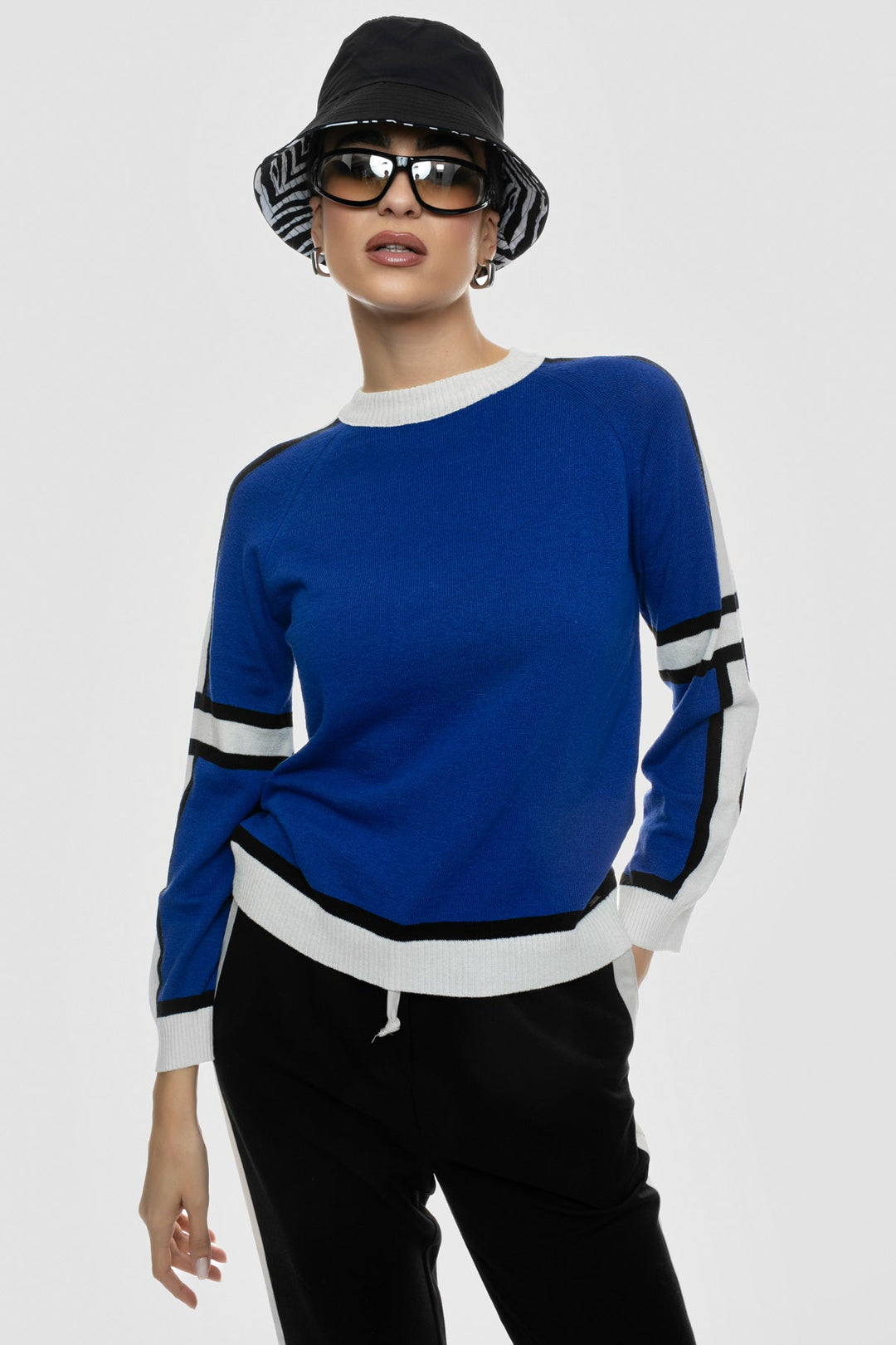 Πλεκτό πουλόβερ με γεωμετρικό μοτίβο Aggel Knitwear - A Collection Boutique