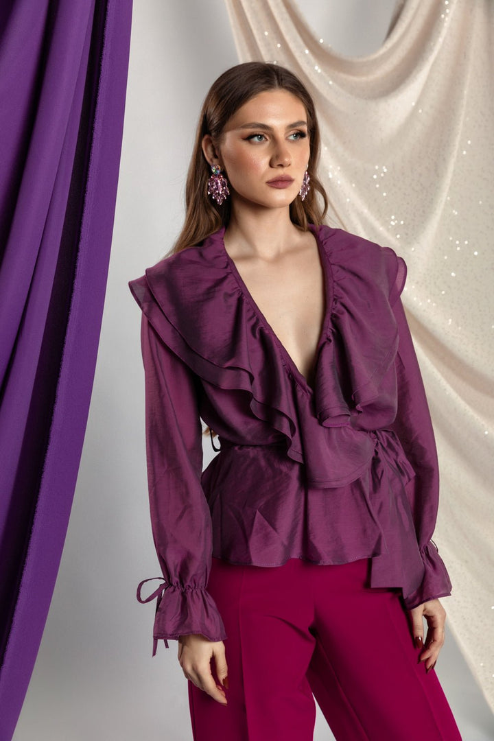 Πουκάμισο με βολάν Figaro Fashion - A Collection Boutique