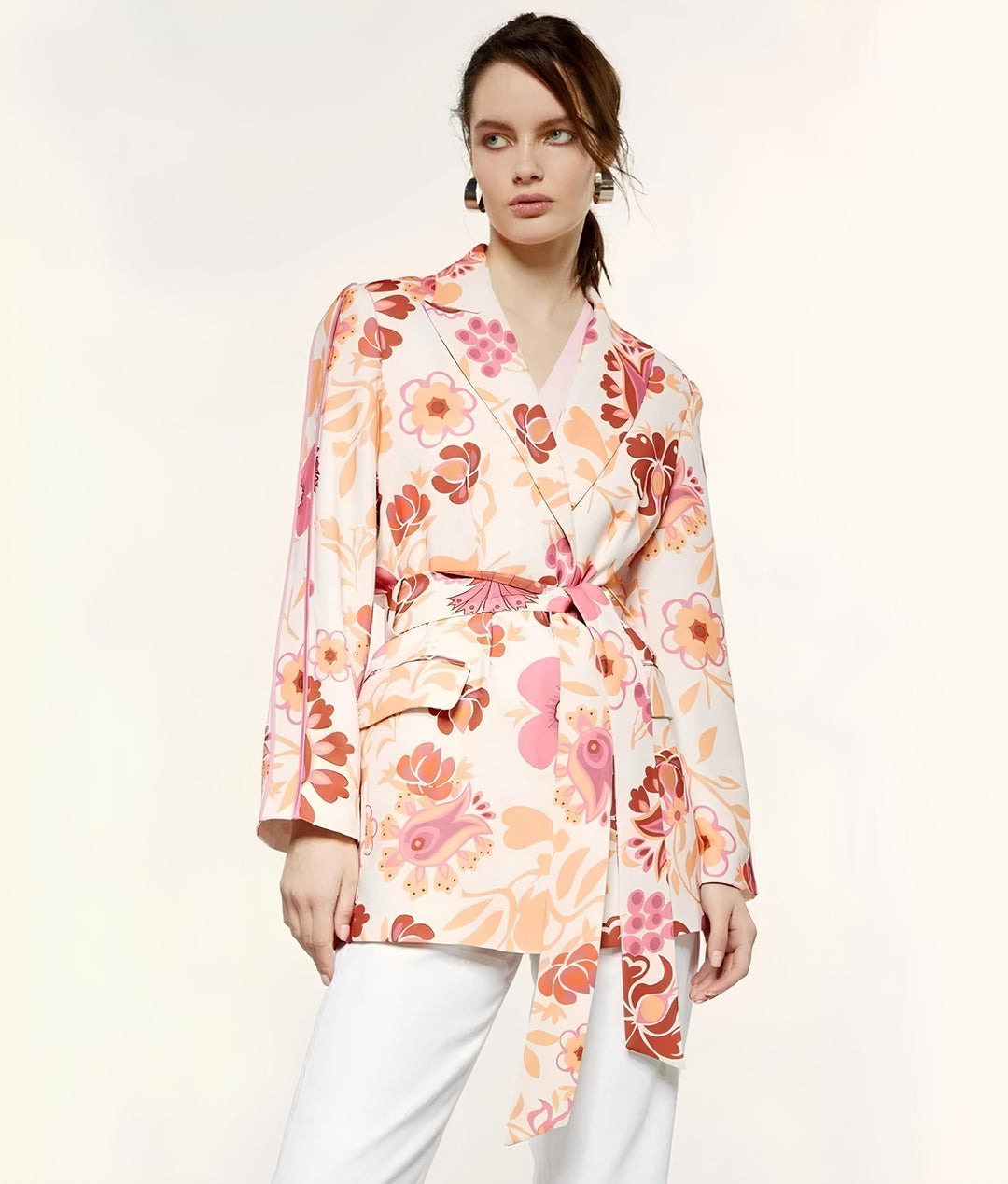 Σακάκι φλοράλ χωρίς κουμπί Access Fashion - A Collection Boutique