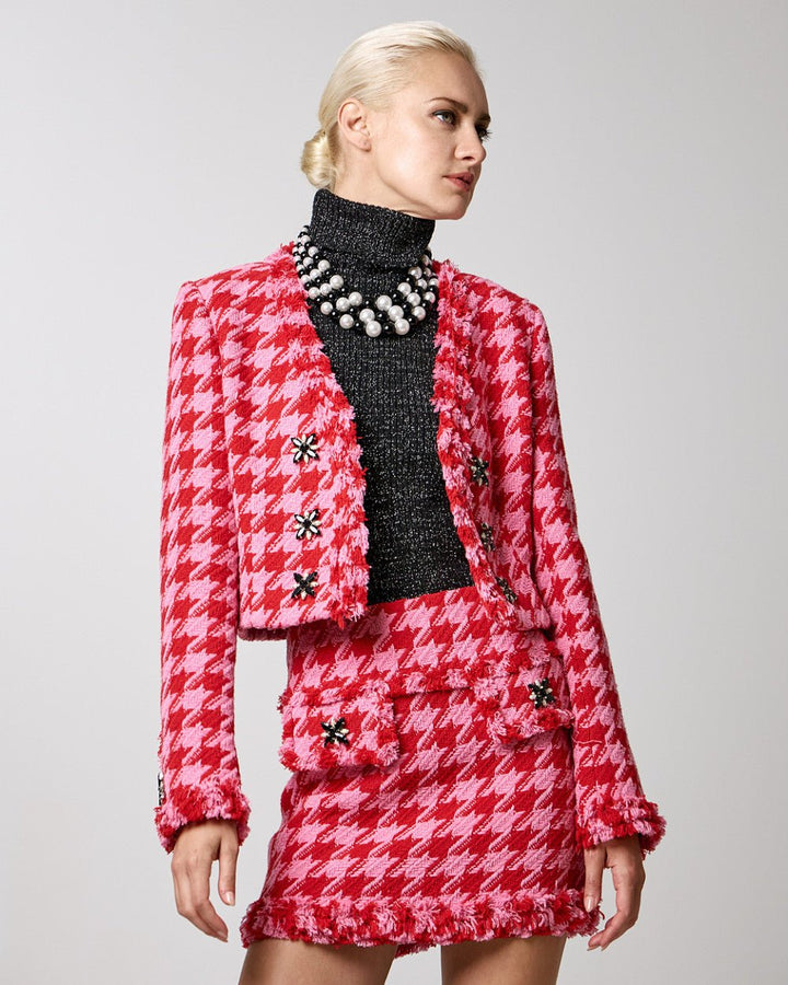 Σακάκι κοντό tweed με πέτρες Access Fashion - A Collection Boutique