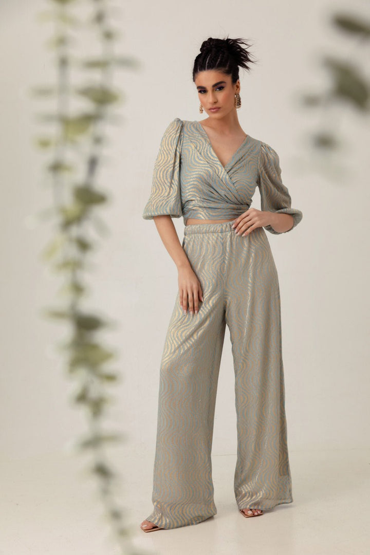 Σετ crop-top και παντελόνα Coelia - A Collection Boutique